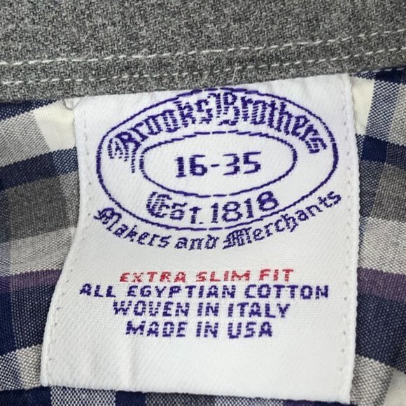 Brooks Brothers Vintage Makers and Merchants Blue Striped Button Down 16-35 - Picture 5 of 8